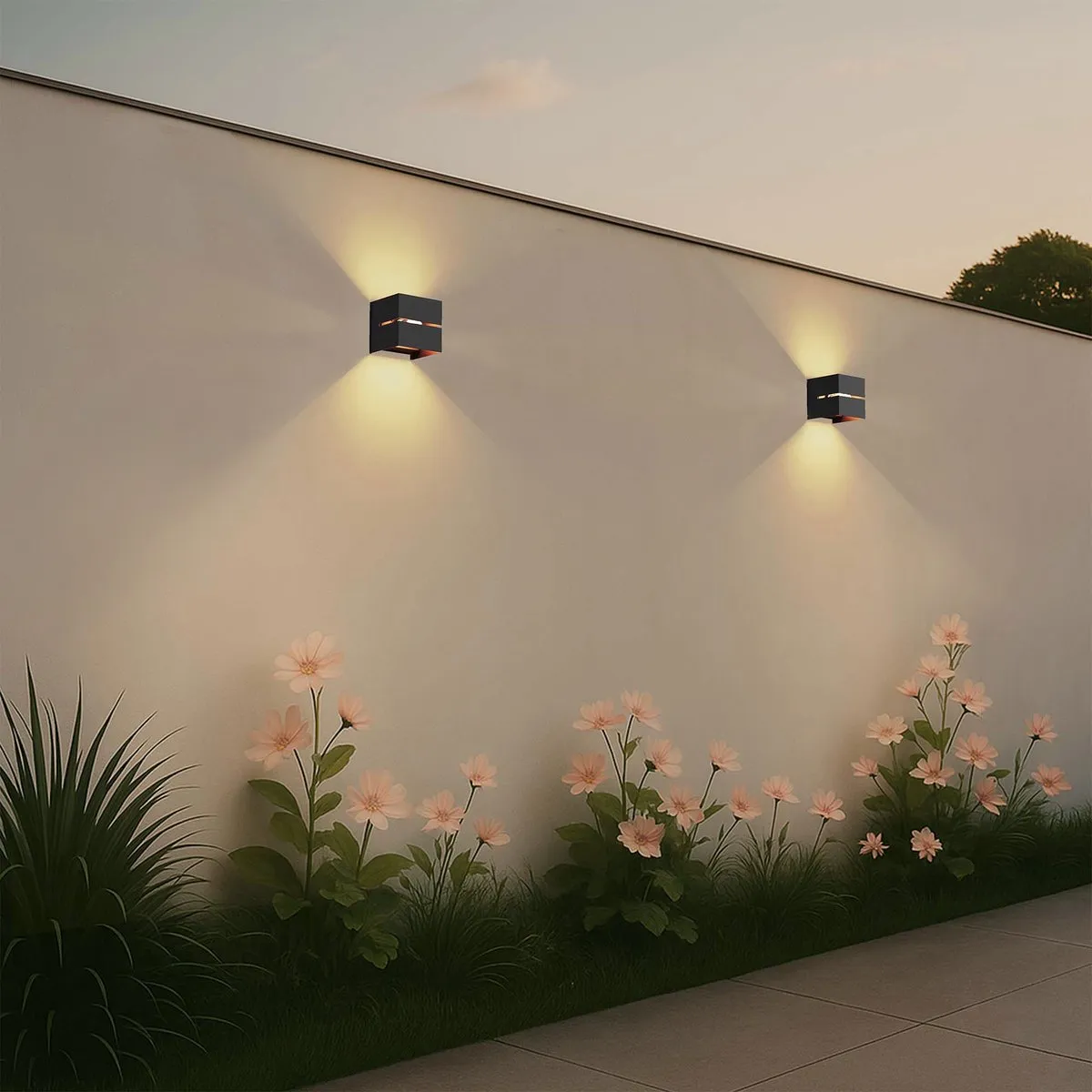 LEDVION Wandlamp 3W 3000K IP54 - 2x USB Oplaadbaar Zwart