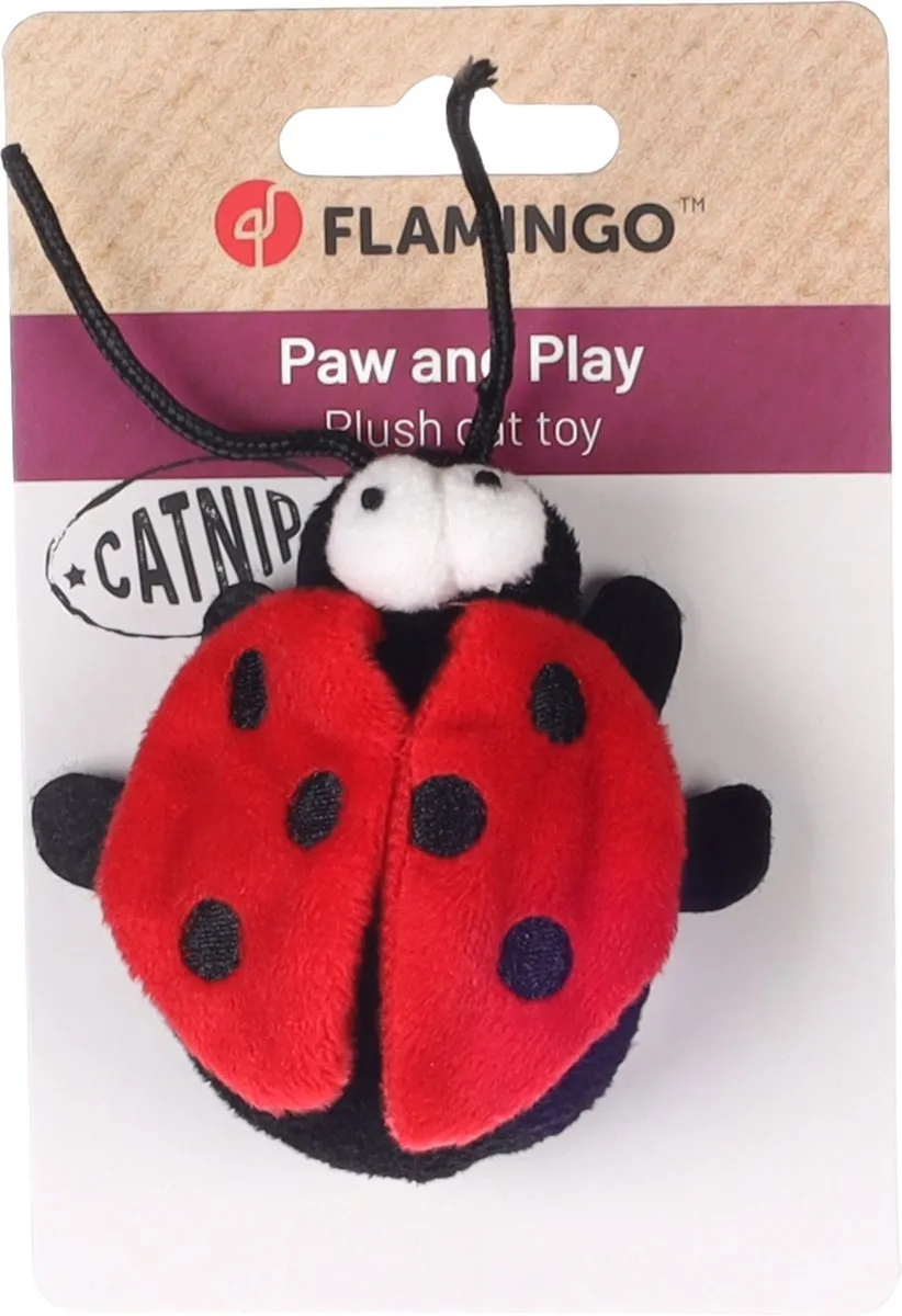Flamingo Zingu Speelgoed Kat - Ps Zingu Lieveheersbeestje Rood