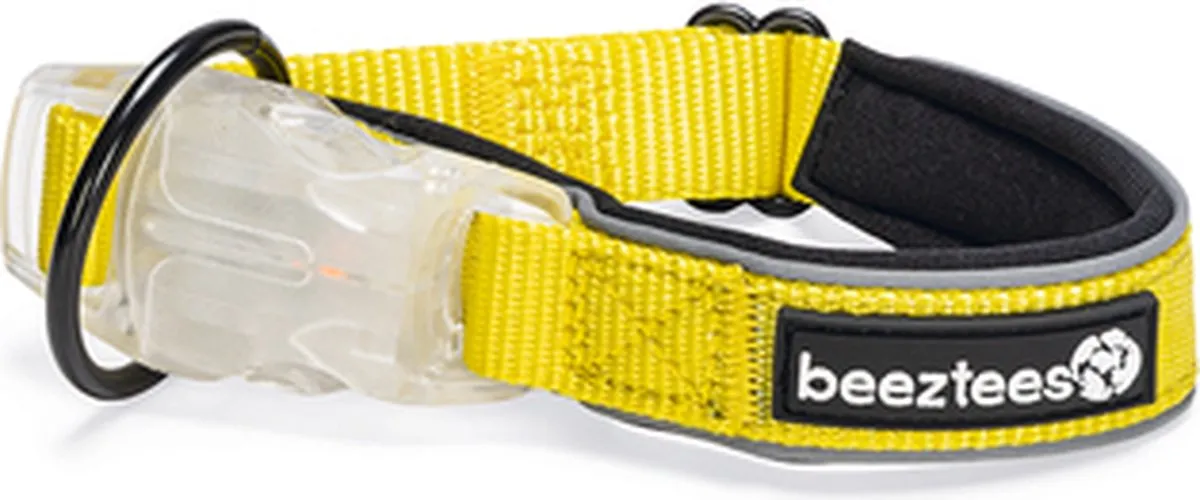 Beeztees Parinca Hondenhalsband LED Geel 35-40x2cm