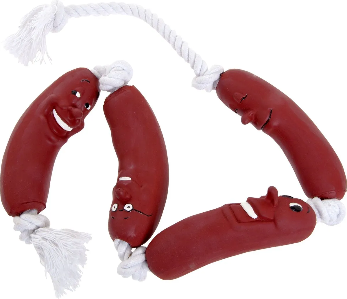 Flamingo Latex Worsten Hondenspeelgoed 72cm