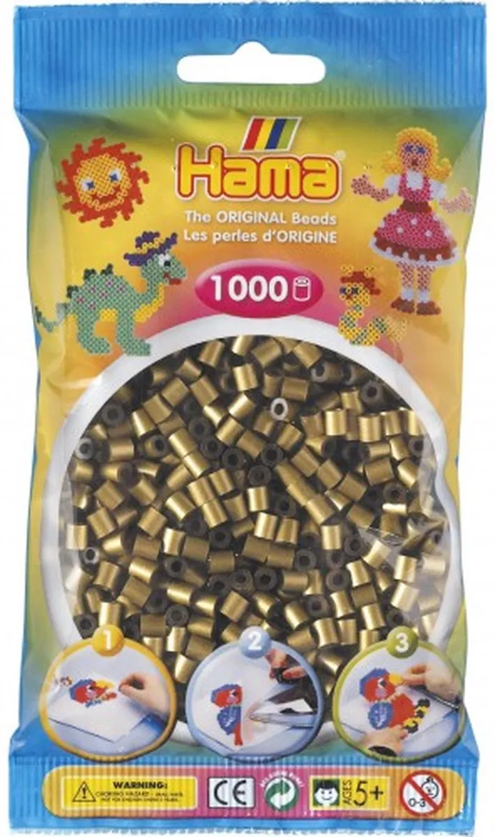 Hama Strijkkralen Set 3000 Stuks - Goud/Zilver/Brons