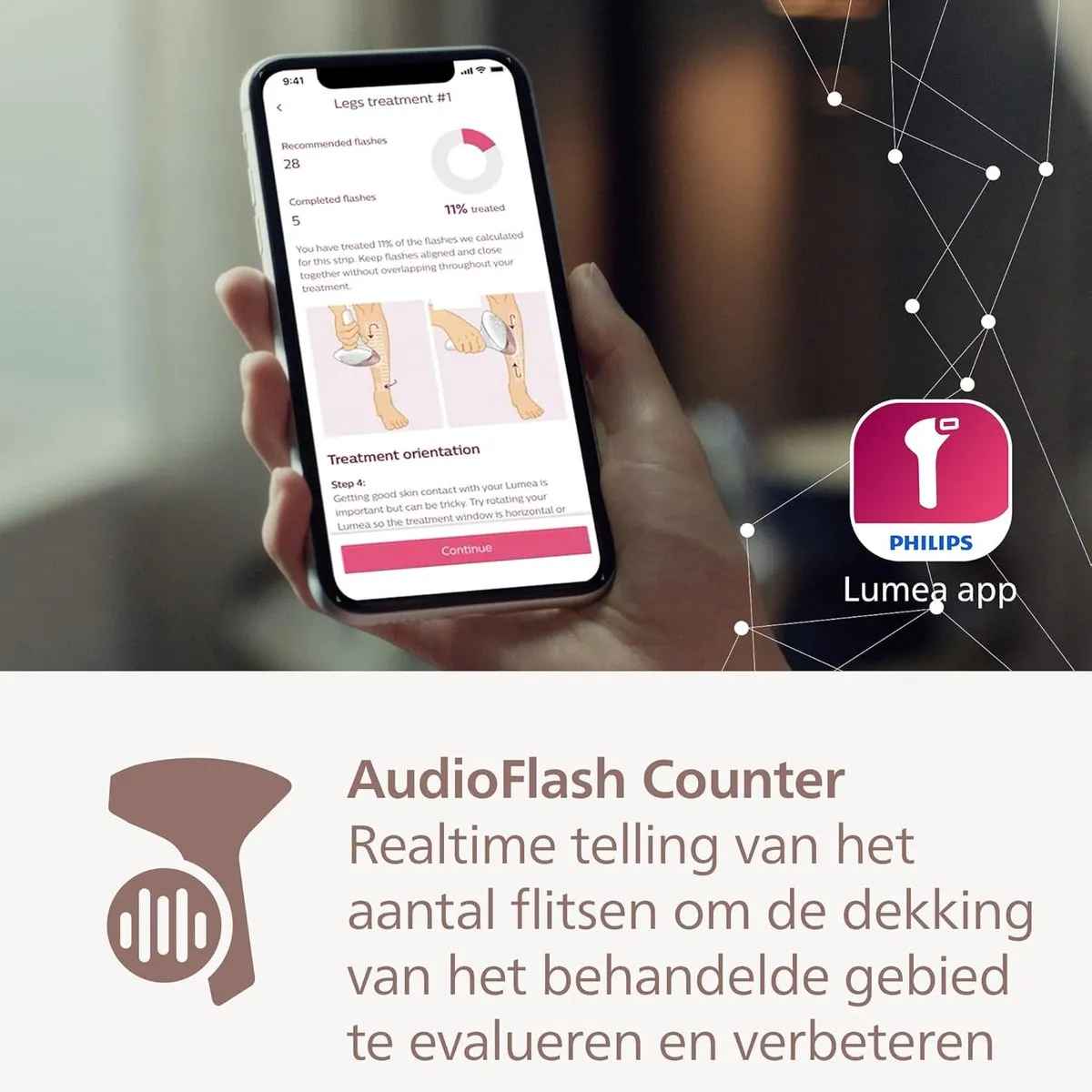 Philips Lumea IPL 9900 Series Ontharingsapparaat - 450.000 Flitsen - Roze/Roségoud