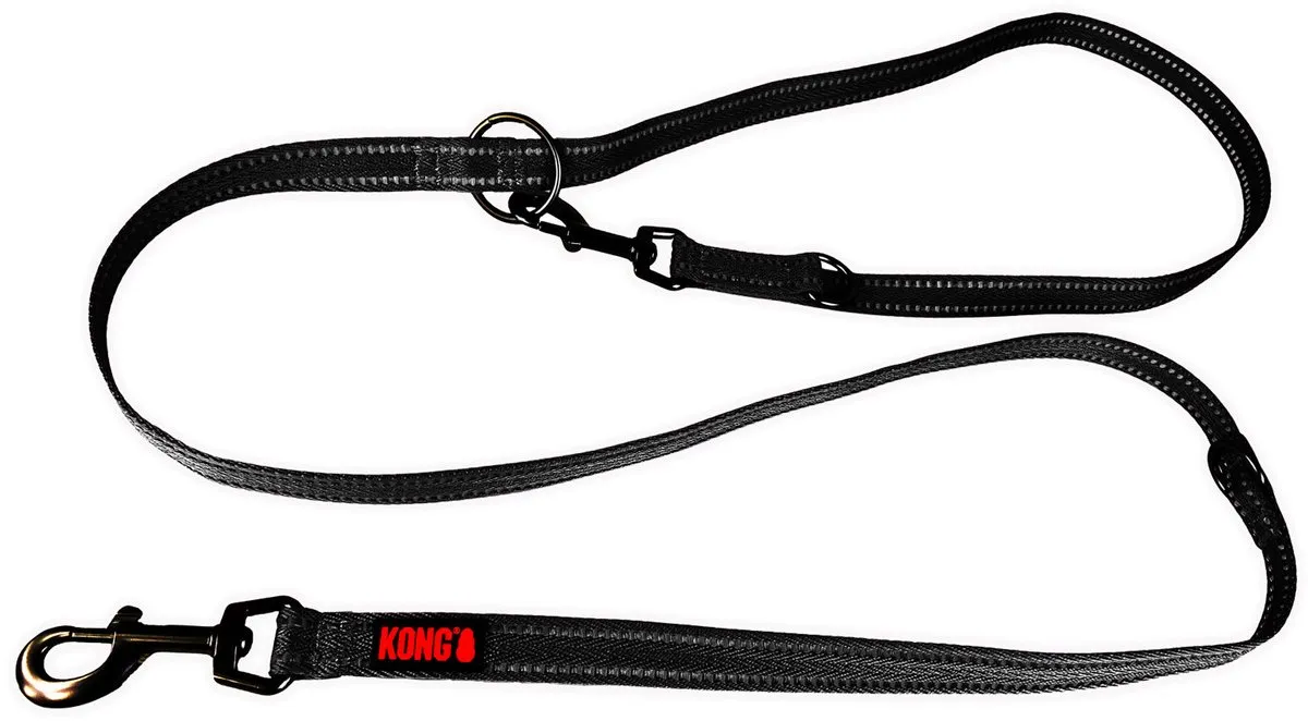 KONG Adjustable Leash M/L - Zwart