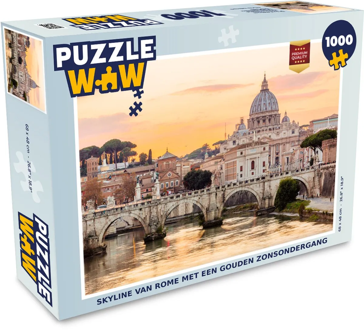 PuzzleWow Rome Skyline Legpuzzel 1000 Stuks - Multicolor