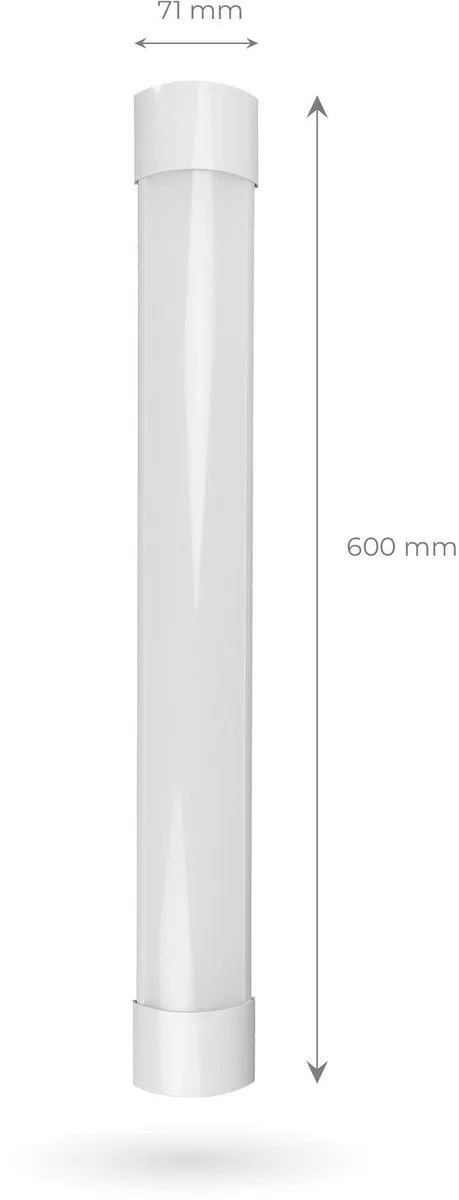 Ledvion - 20X LED Batten 60cm (15W, 4000K, 2400 lumen), Geïntegreerde LED, Koel Wit, Helder Licht, Plafonddlamp