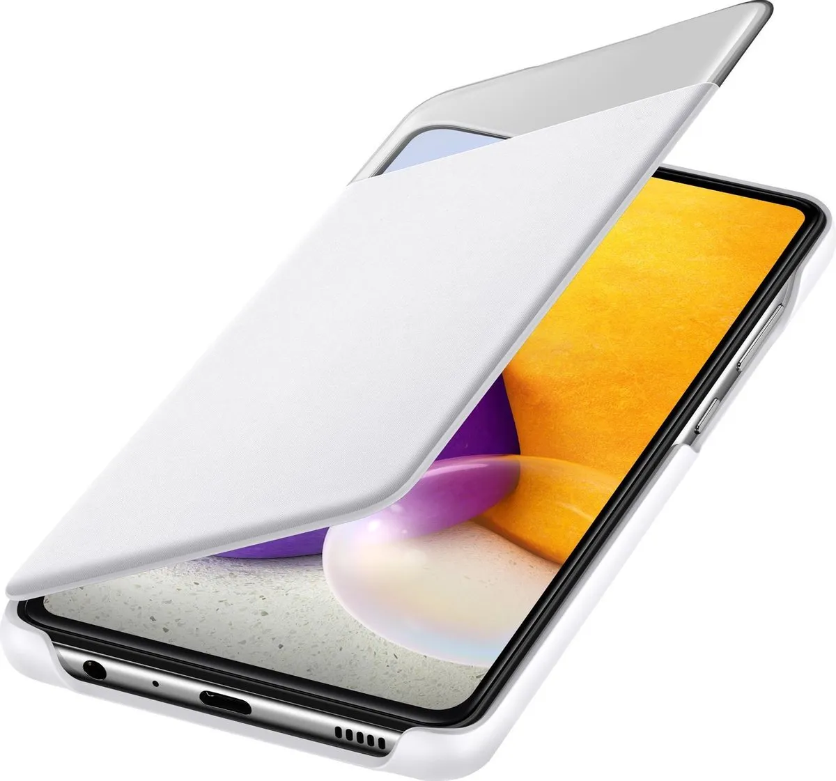 Samsung S-View Wallet Case EF-EA725PWEGEE - Galaxy A72 - Wit