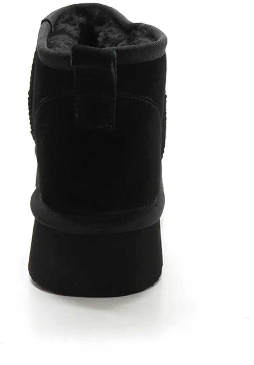 Shoecolate Korte Plateau Enkellaarzen - Zwart - afbeelding 3 van 6