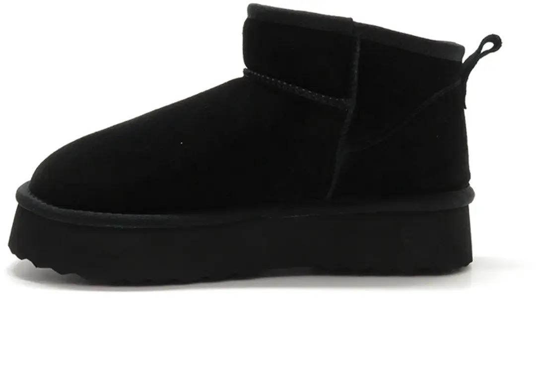 Shoecolate Korte Plateau Enkellaarzen - Zwart - afbeelding 6 van 6