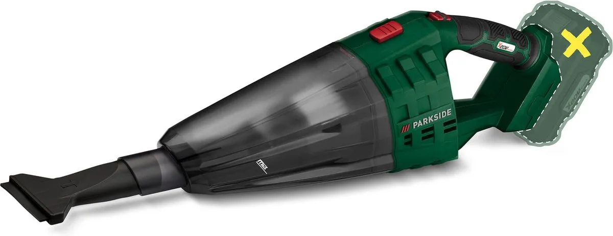 PARKSIDE Accu Hand- en Steelstofzuiger 20V - 650ml - 34 min - Groen/Zwart - afbeelding 3 van 6