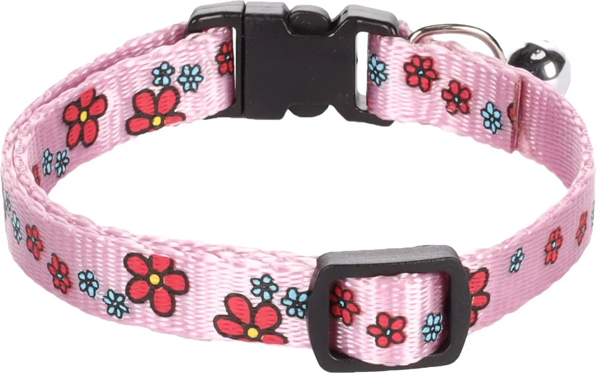 Flamingo Kattenhalsband Bloem 30cm - Blauw - afbeelding 6 van 6