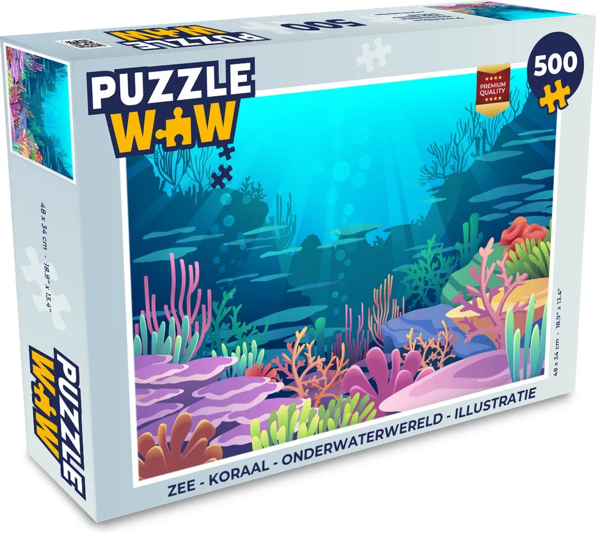 PuzzleWow Zee Koraal Legpuzzel 500 Stuks