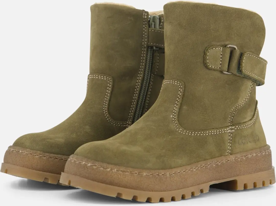 Develab Enkellaarsjes groen Nubuck