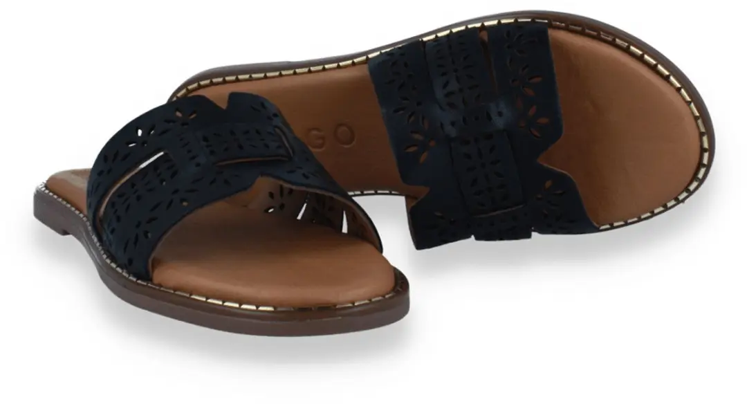 Tango Dames Slipper Audrey -c Black Perforation