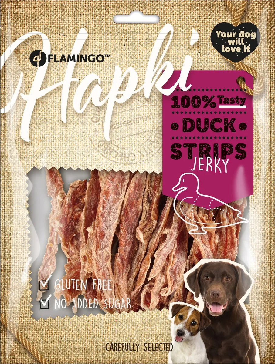 Flamingo Hapki Duck Strips Hondensnack 400g