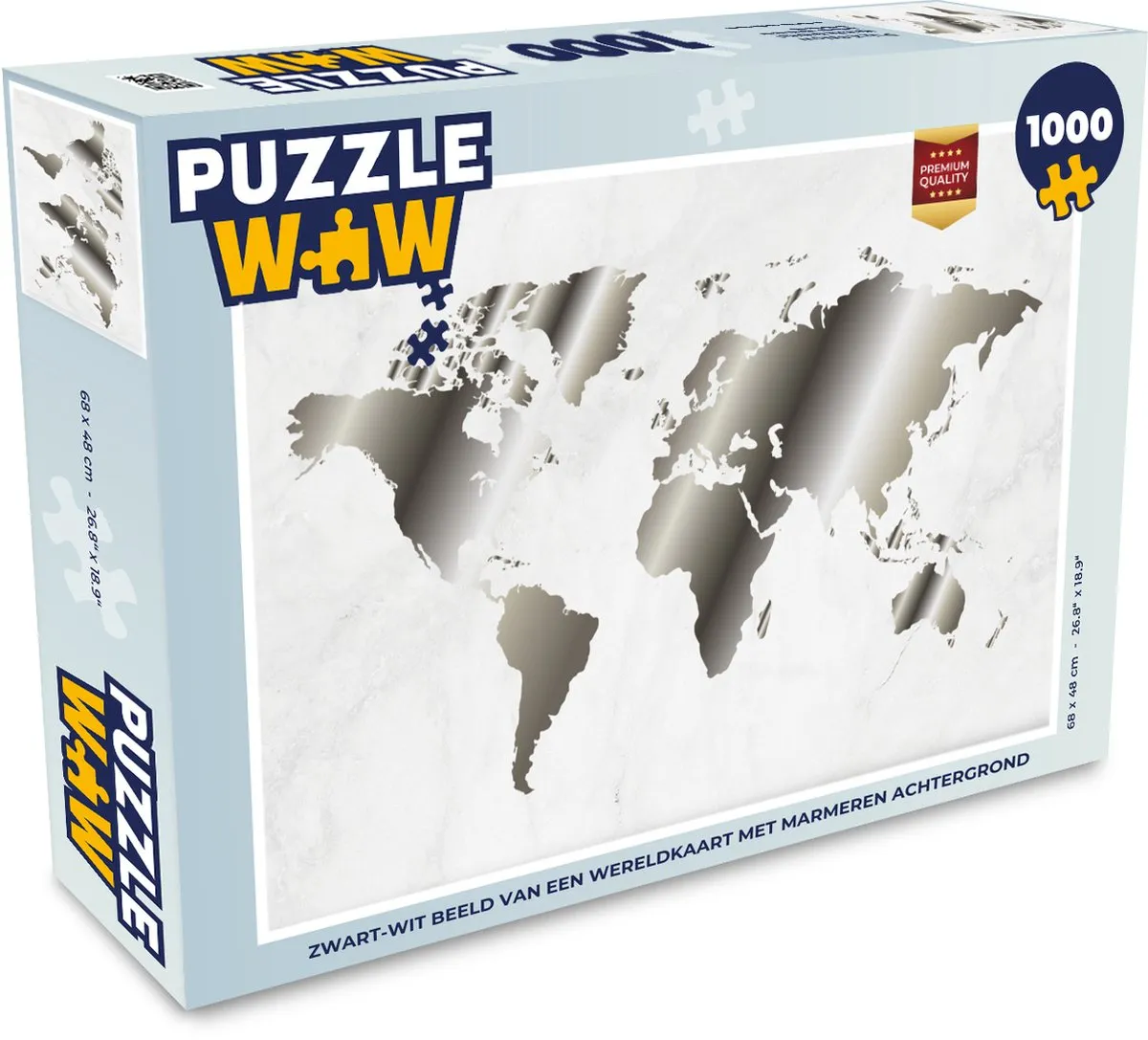 PuzzleWow Wereldkaart Legpuzzel 1000 Stuks