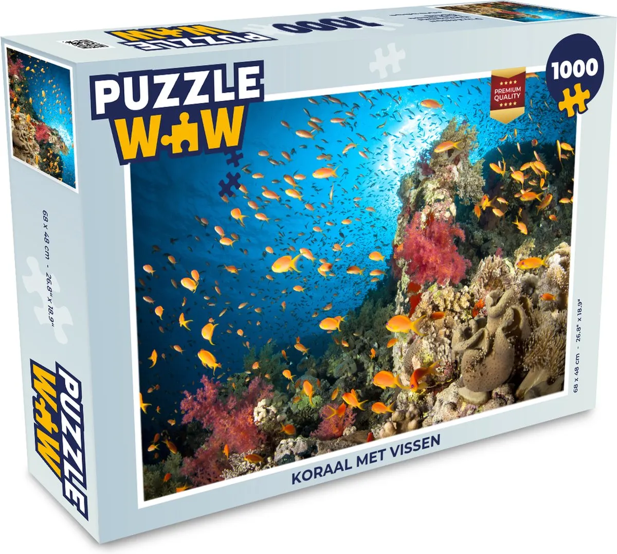 PuzzleWow Legpuzzel Koraal met vissen 1000 Stuks