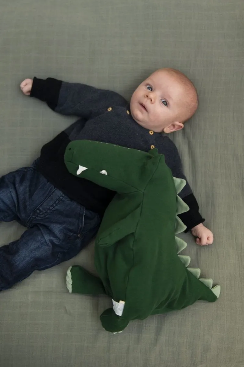 Trixie Mr. Crocodile Pluche Knuffel - 100% Biologisch Katoen - Groen - afbeelding 6 van 6