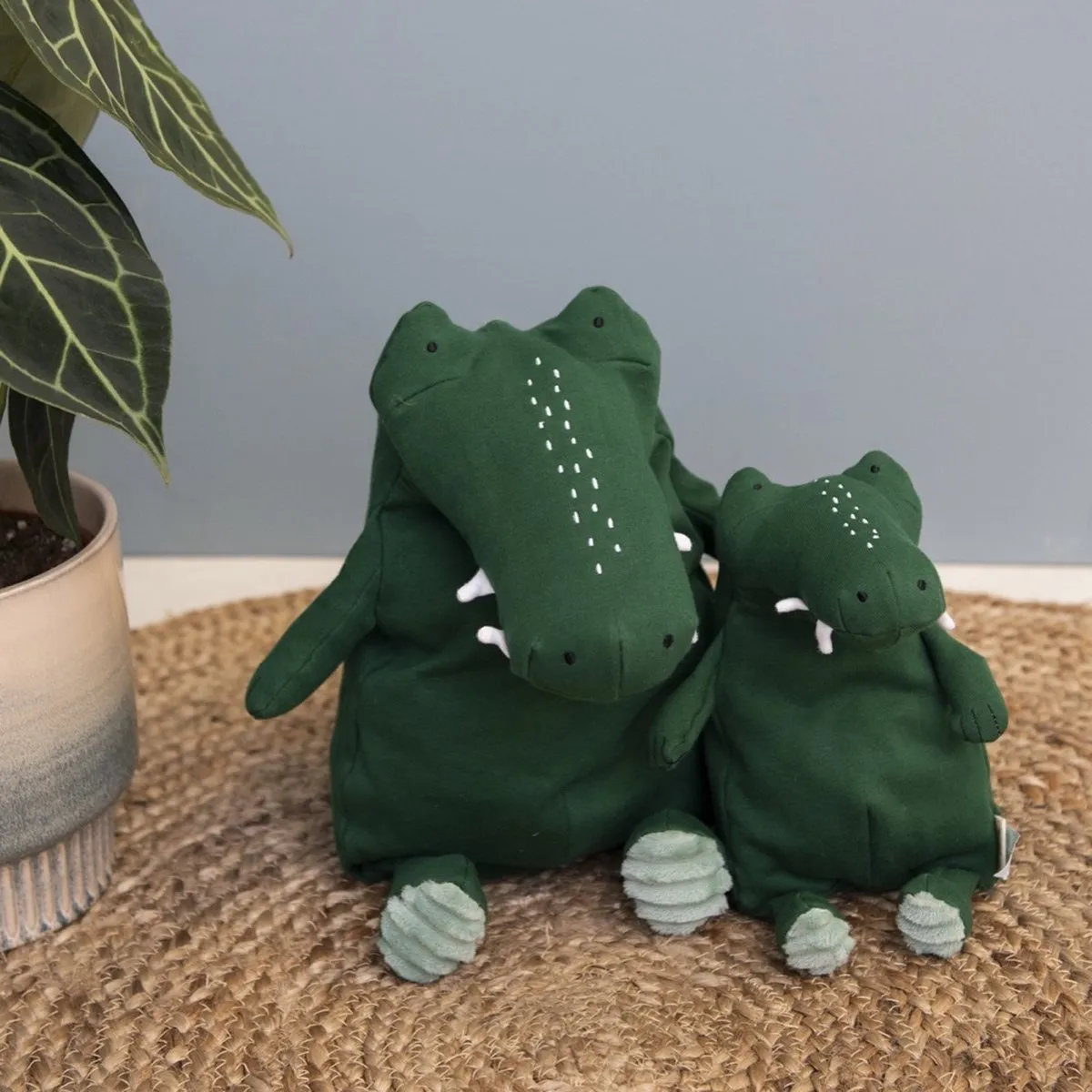 Trixie Mr. Crocodile Pluche Knuffel - 100% Biologisch Katoen - Groen