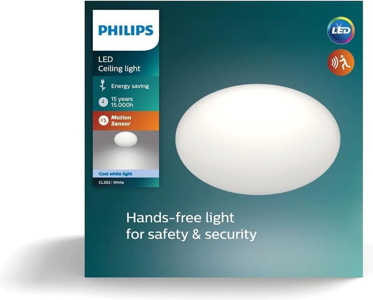 Philips Shan Plafondlamp 12W - Koelwit - Ø26cm - afbeelding 6 van 6