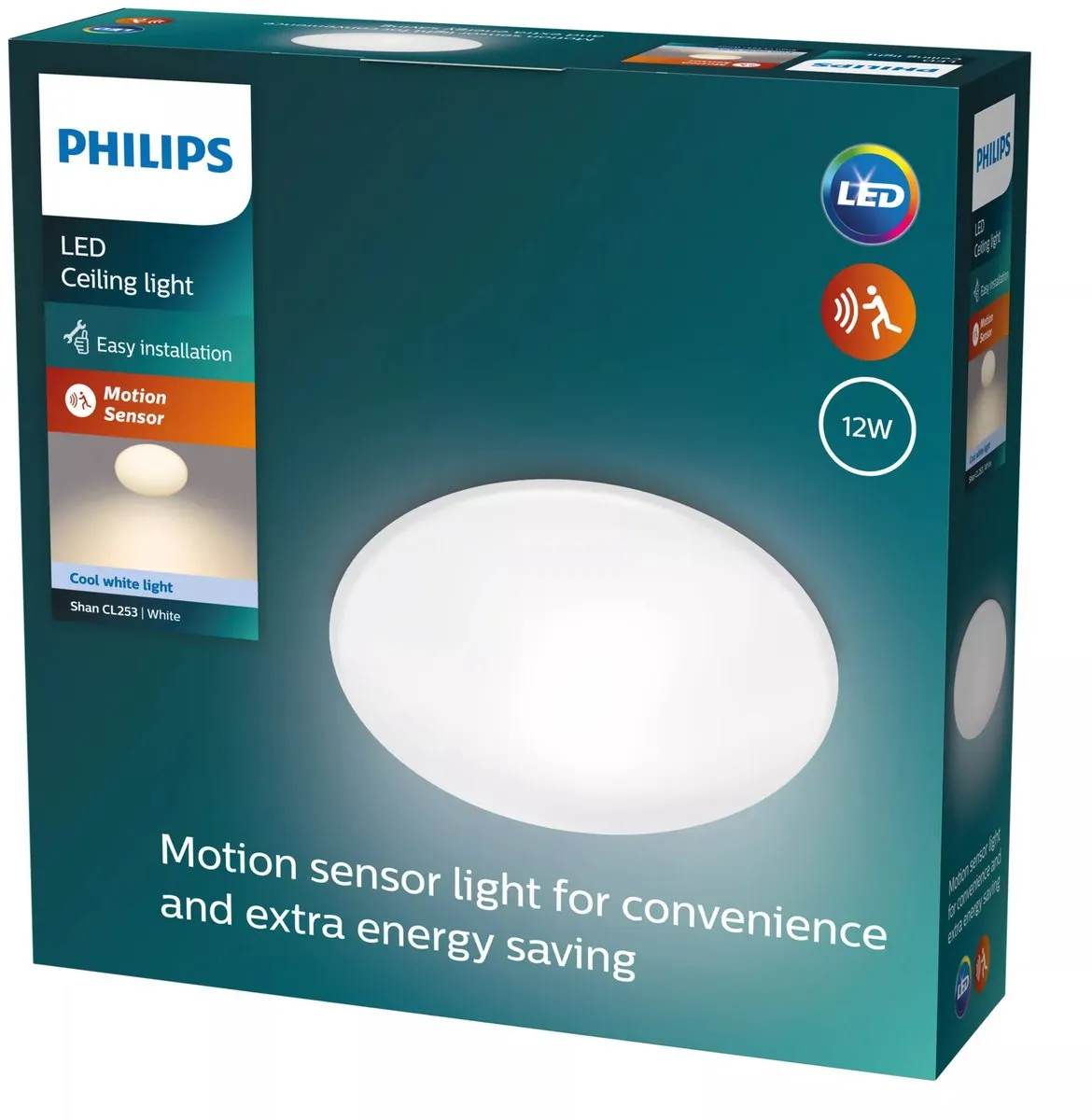 Philips Shan Plafondlamp 12W - Koelwit - Ø26cm