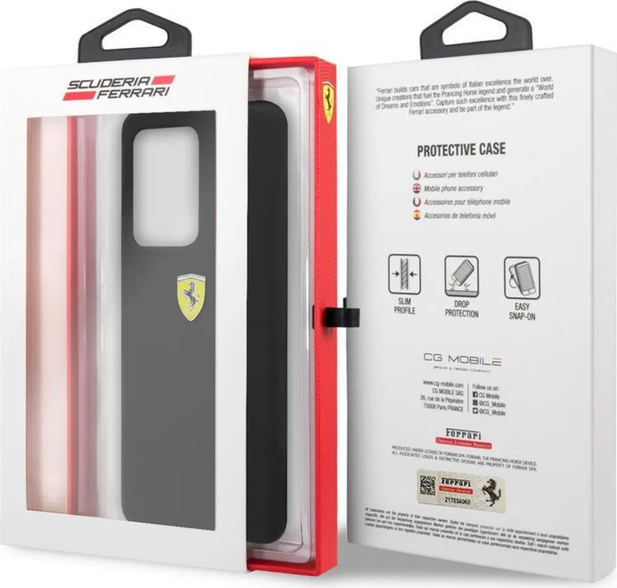 Ferrari SF Silicone Back Cover - Geschikt voor Samsung Galaxy S20 Ultra - Zwart