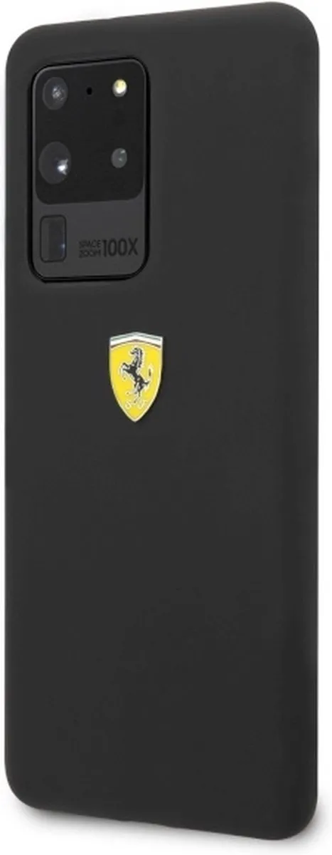 Ferrari SF Silicone Back Cover - Geschikt voor Samsung Galaxy S20 Ultra - Zwart