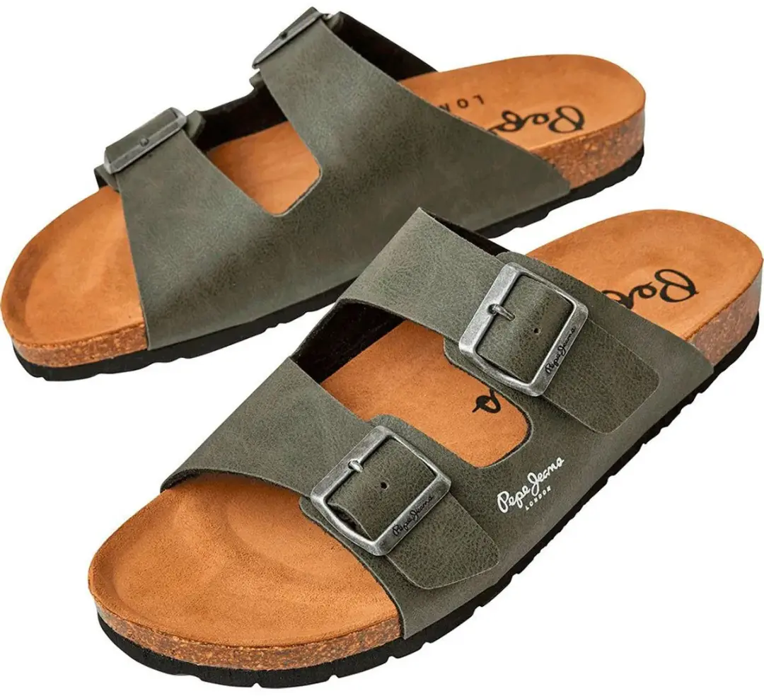 Pepe Jeans Bio Double Chicago Sandalen Groen EU 45 Man
