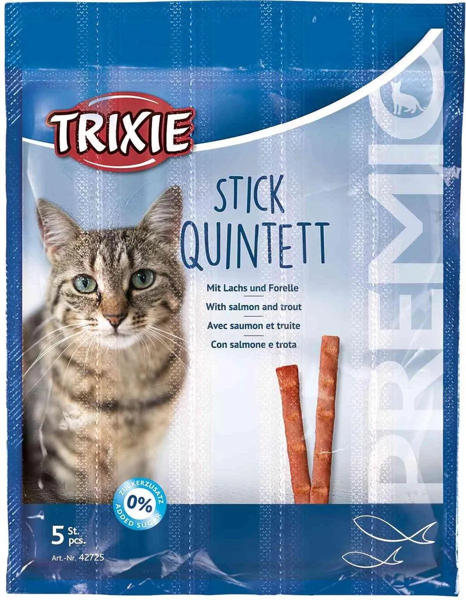 Trixie Premio Stick Quintett Zalm/Forel - 25g