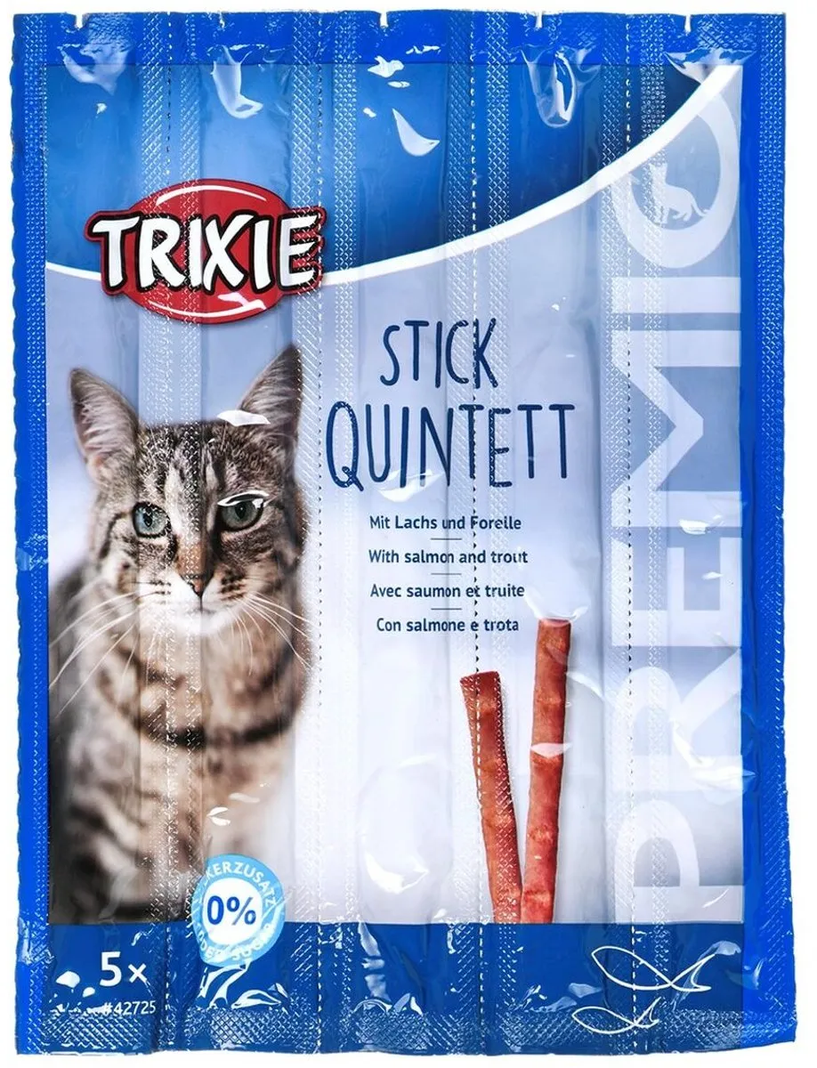 Trixie Premio Stick Quintett Zalm/Forel - 25g
