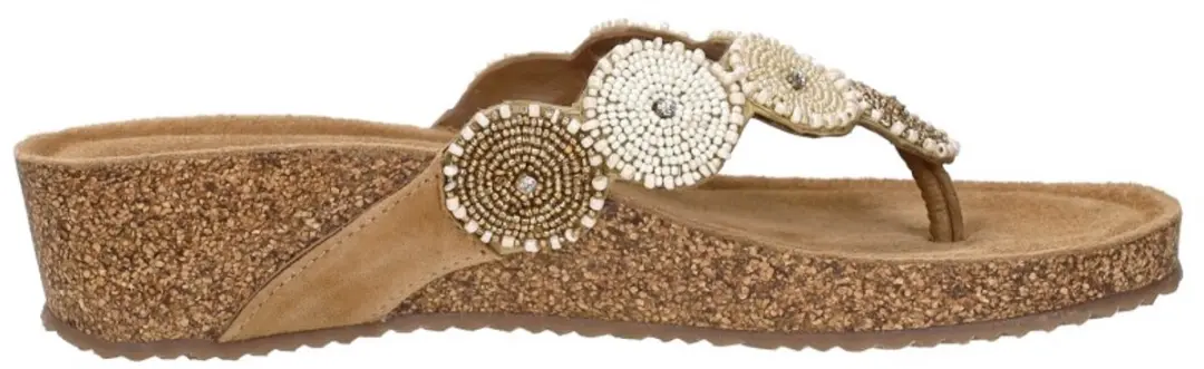 Lazamani Mare Teenslipper - Beige Suede - afbeelding 2 van 6