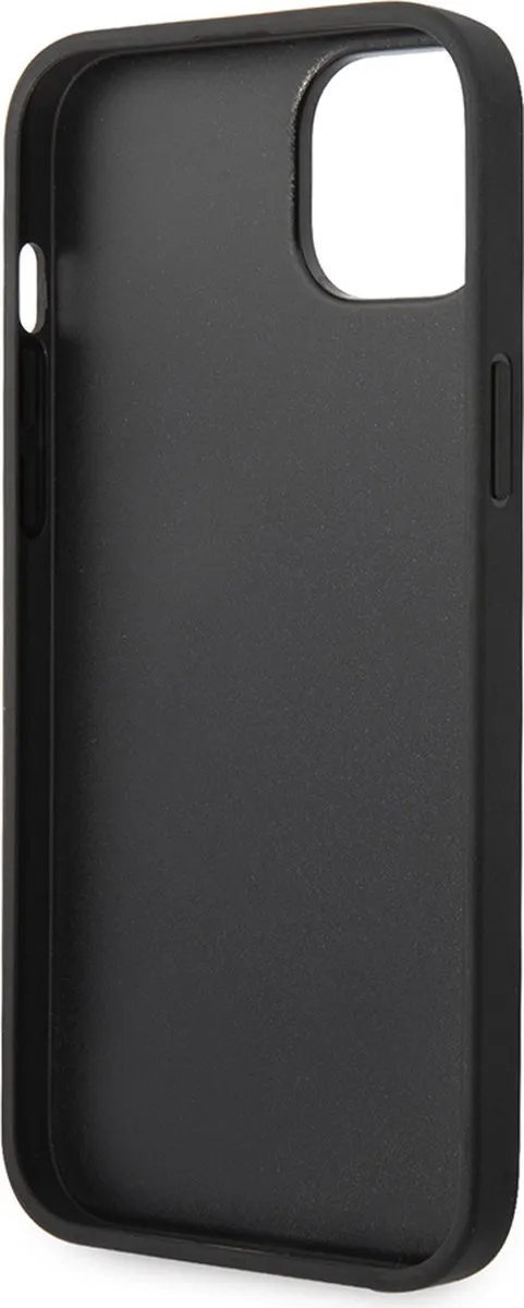 Ferrari iPhone 14 Plus Hoesje - Effen Zwart Leer