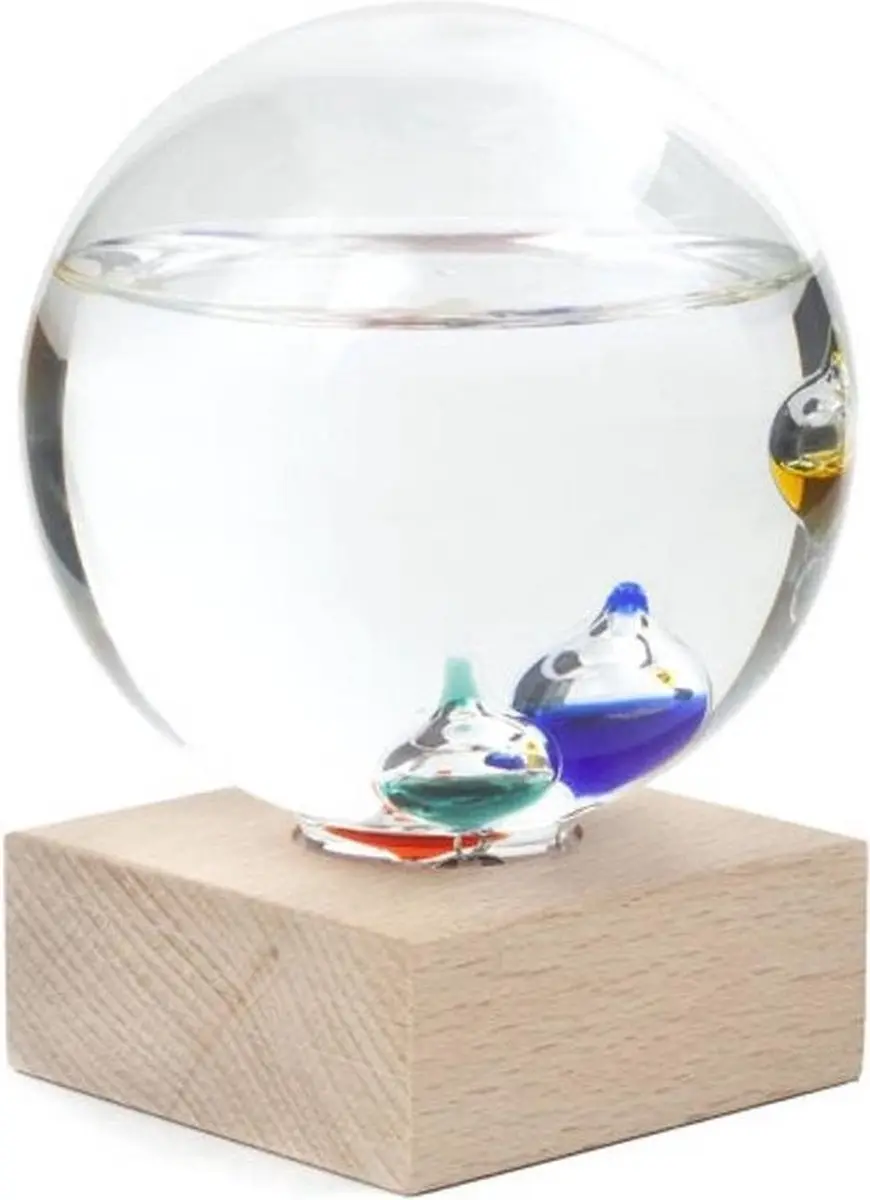 Kikkerland Galileo Thermometer bruin