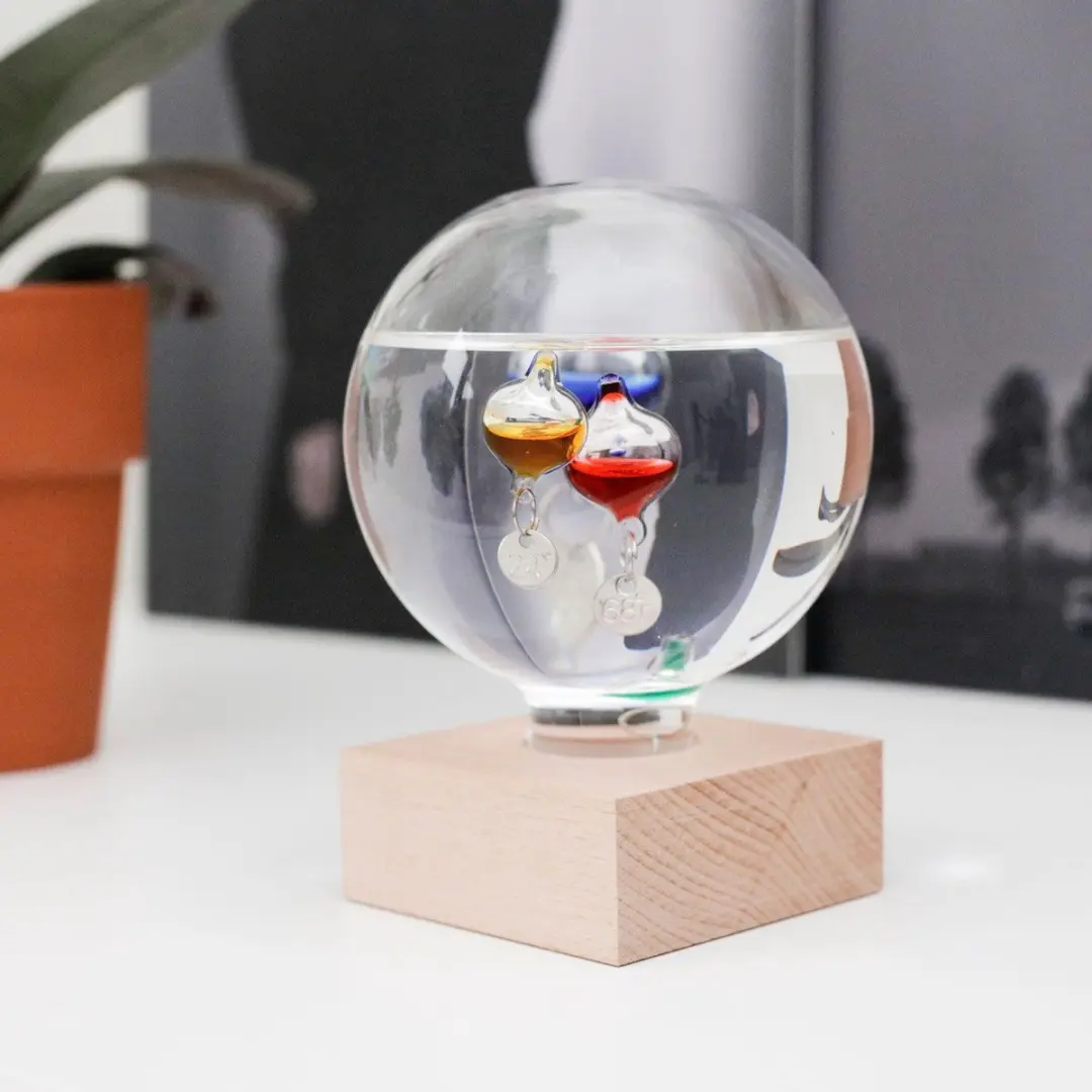 Kikkerland Galileo Thermometer bruin - afbeelding 2 van 6