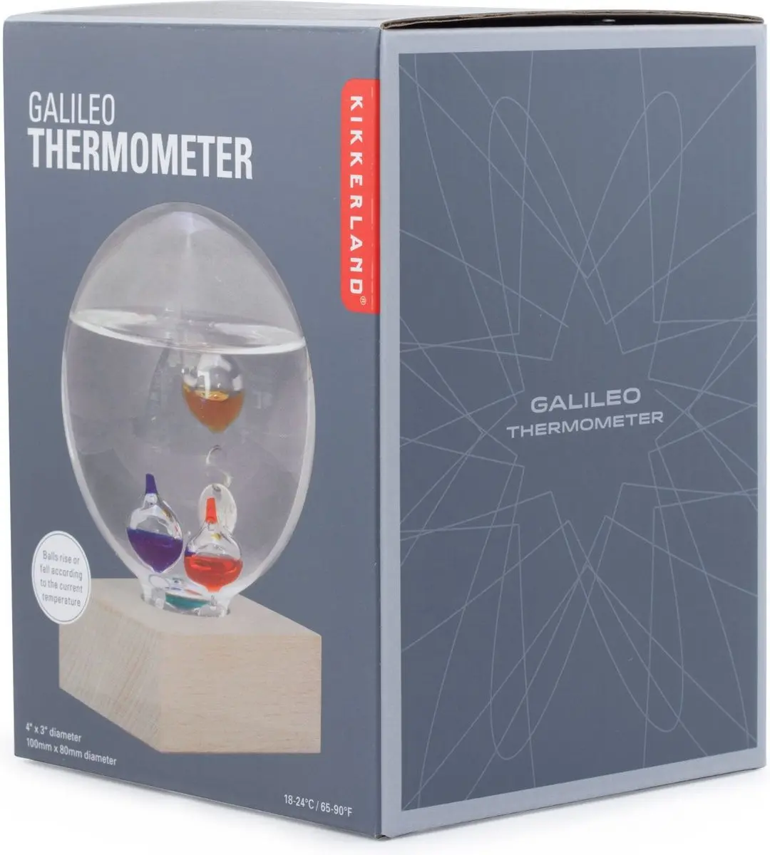 Kikkerland Galileo Thermometer bruin - afbeelding 5 van 6