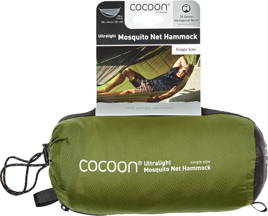 Cocoon Ultralight Mosquito Net Hangmat Olive Green - afbeelding 3 van 3
