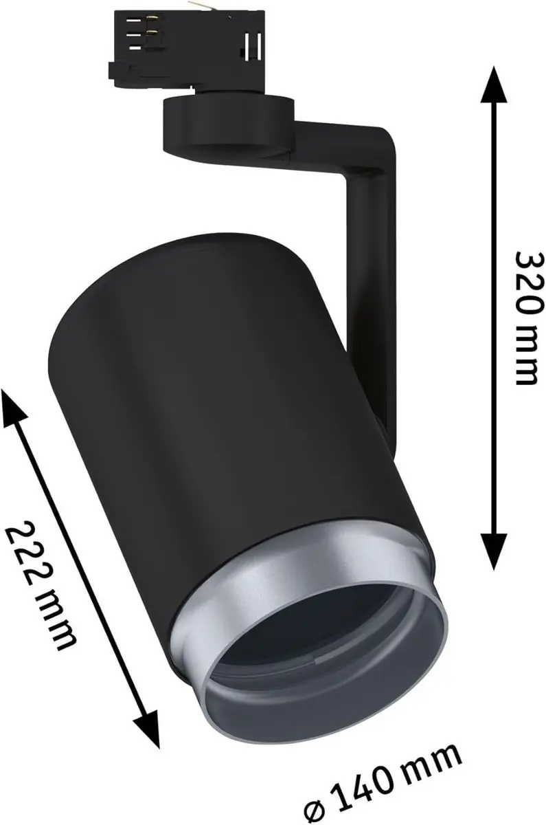 Paulmann ProRail3 plafondrail Asthene E27 chroom - afbeelding 3 van 6