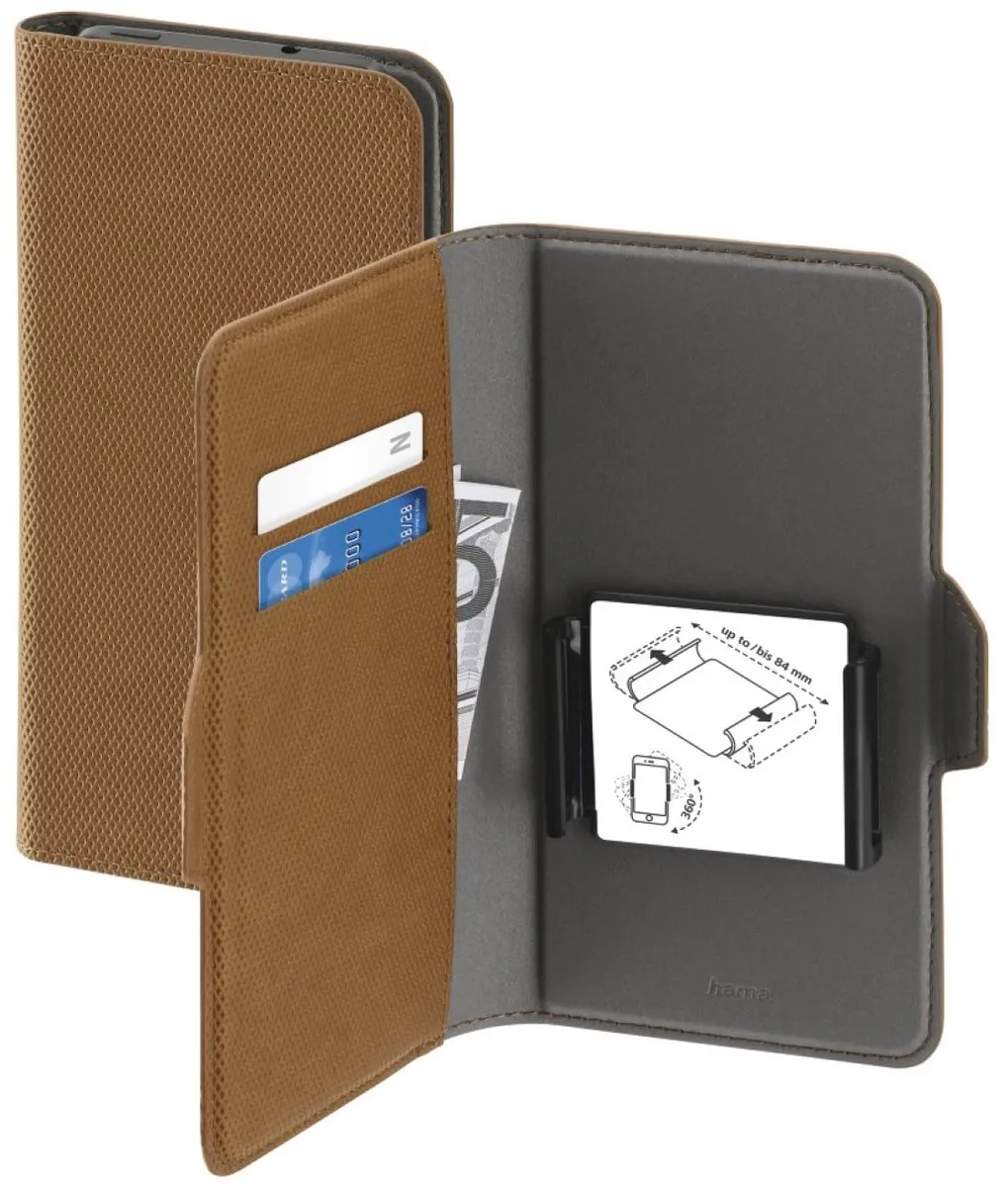 Hama Smart Move Boekje Maat XL 4,7"-5,1" - 2 Pasjes - Bruin