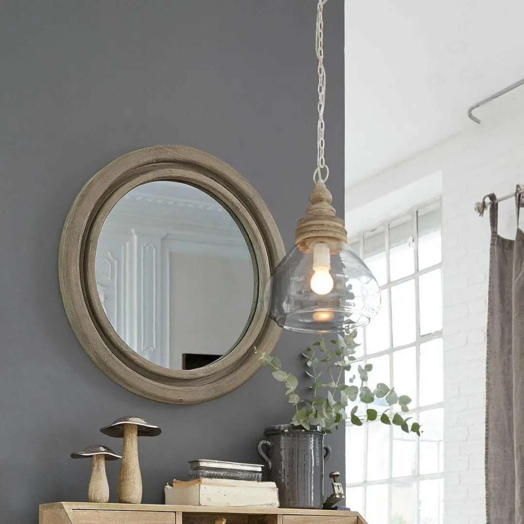 Loberon Hanglamp Pallu bruin/helder - afbeelding 3 van 6