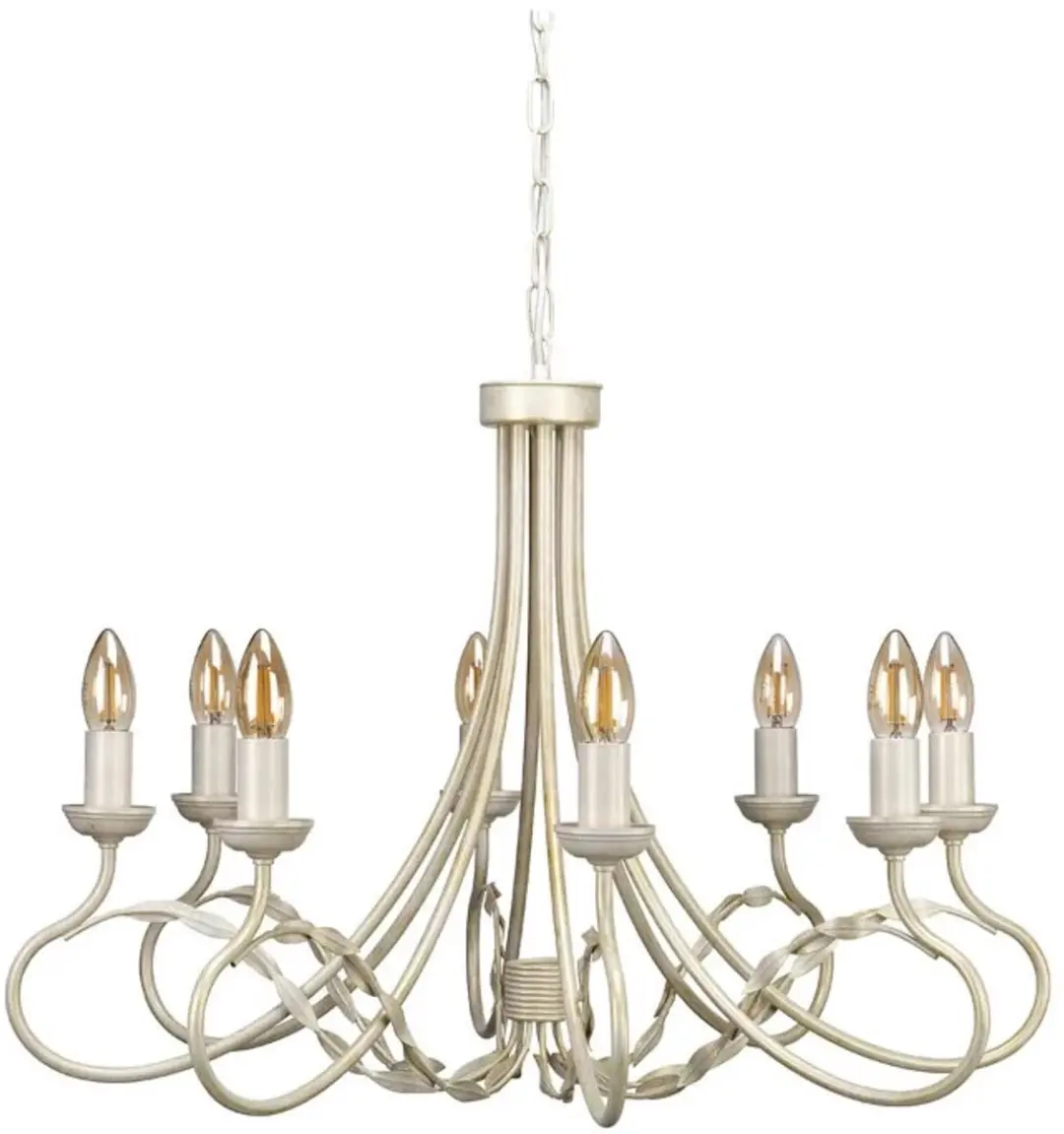 Elstead Lighting Olivia Kroonluchter 8x E14 - Ivoor/Goud - afbeelding 3 van 6