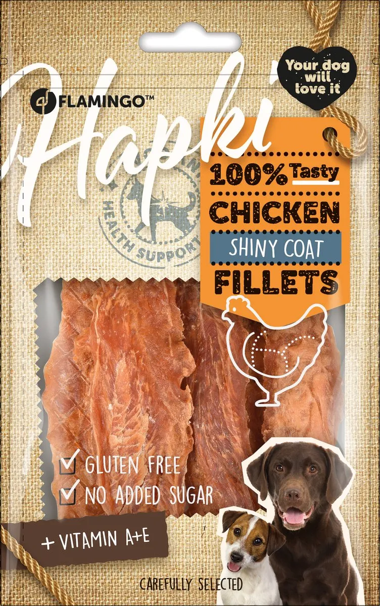 Flamingo Chick'n Shiny Coat Hondensnack 85g