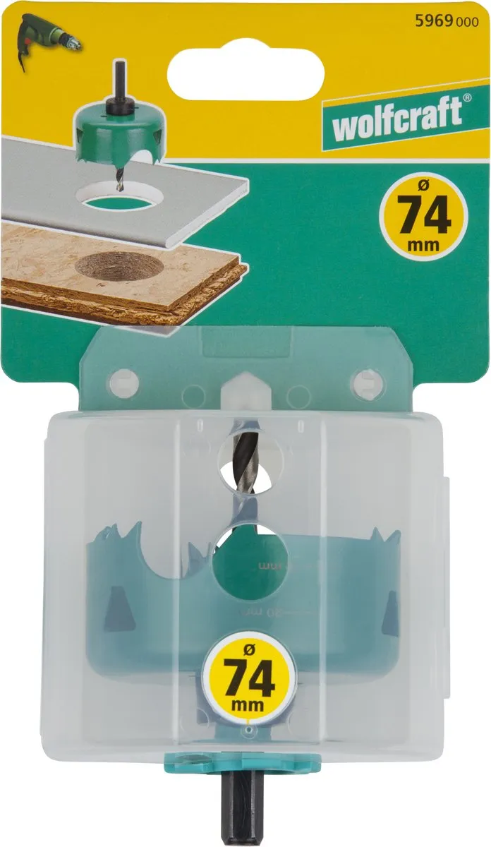Wolfcraft Carbonstalen Gatenzaag Ø74mm