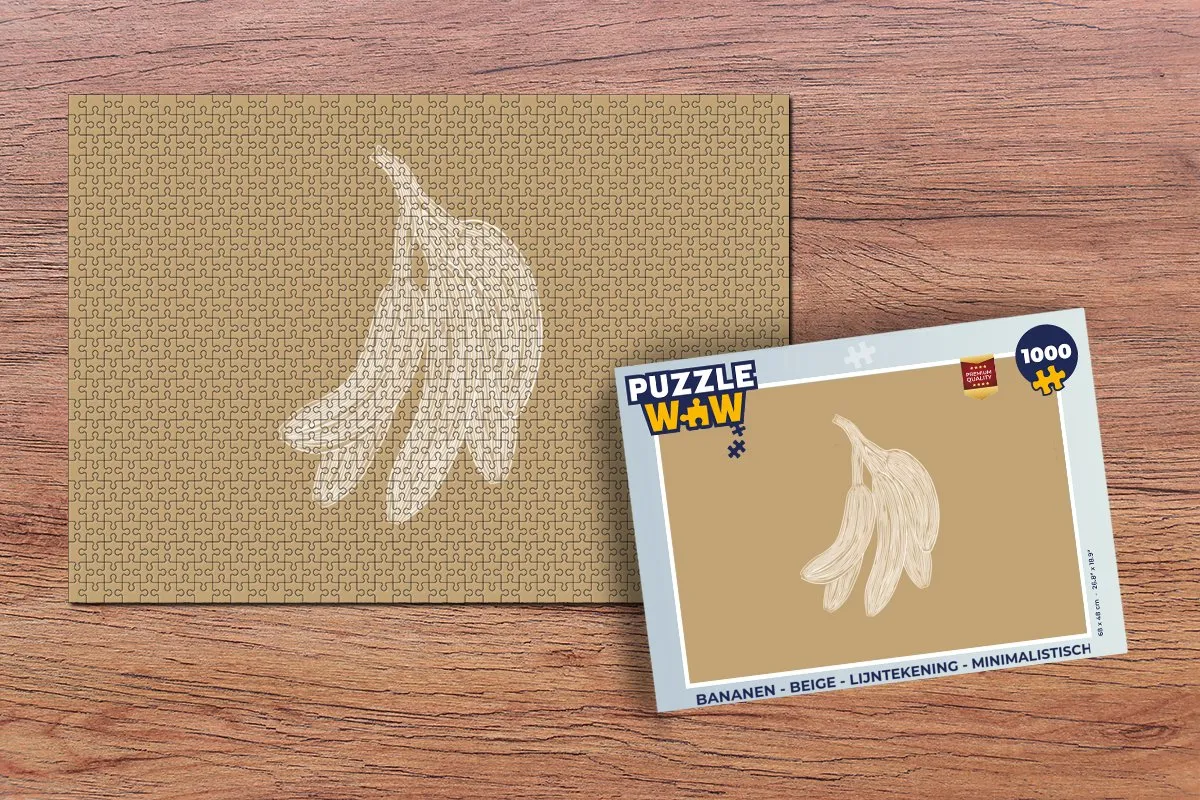 PuzzleWow Puzzel Bananen 1000 Stuks - Minimalistisch