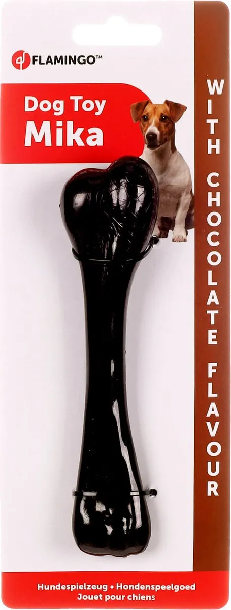 Flamingo Hondensnack Chocoladebot 15 cm