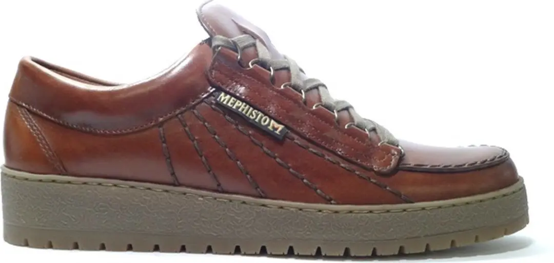 Mephisto RAINBOW HERITAGE - Volwassenen Heren sneakersVrije tijdsschoenen - Kleur: Cognac - Maat: 43.5 - afbeelding 2 van 6
