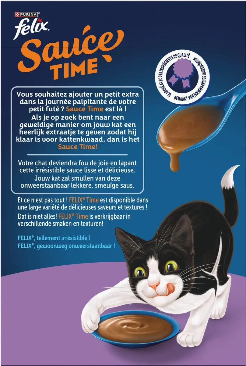 Felix Sauce Time Kip & Zalm Natvoer - 6x40g