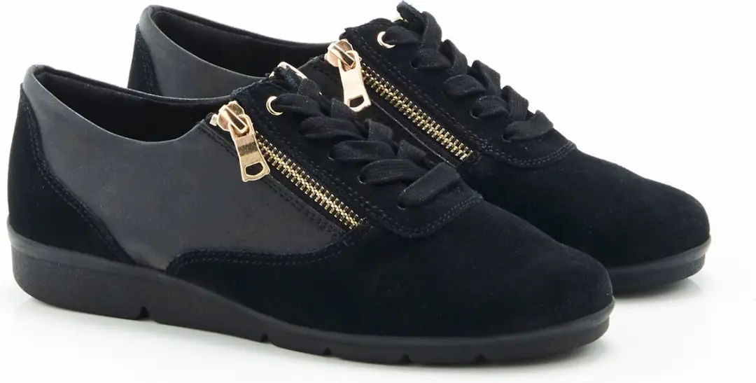 Damart - Iriserende Amortyl derbyschoenen - Dames - Zwart - 38