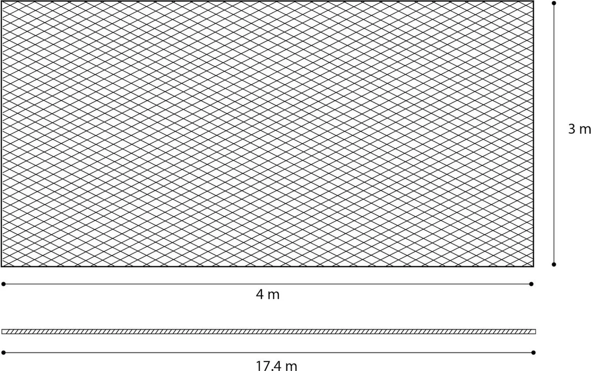 Flamingo Kattenbeschermnet 3x4m - Zwart