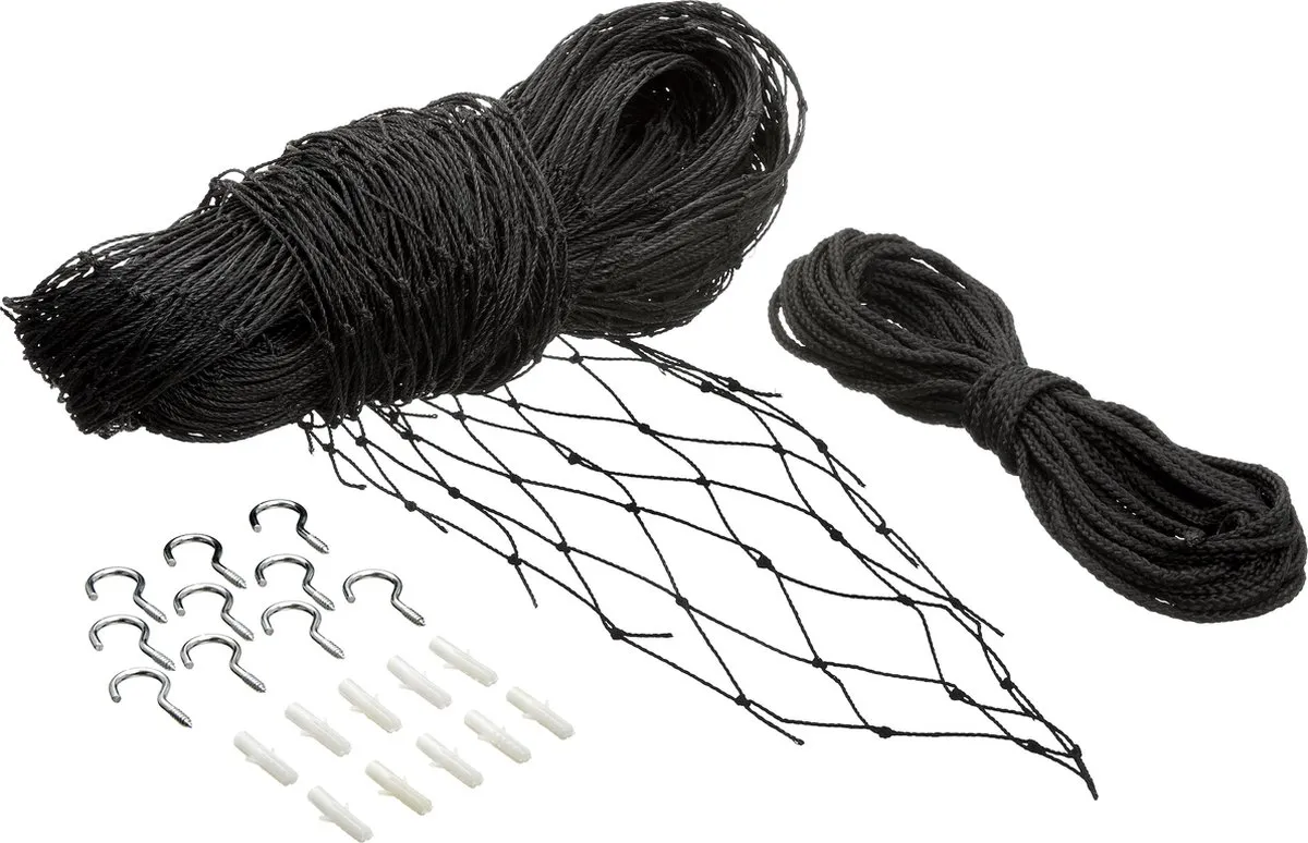 Flamingo Kattenbeschermnet 3x4m - Zwart
