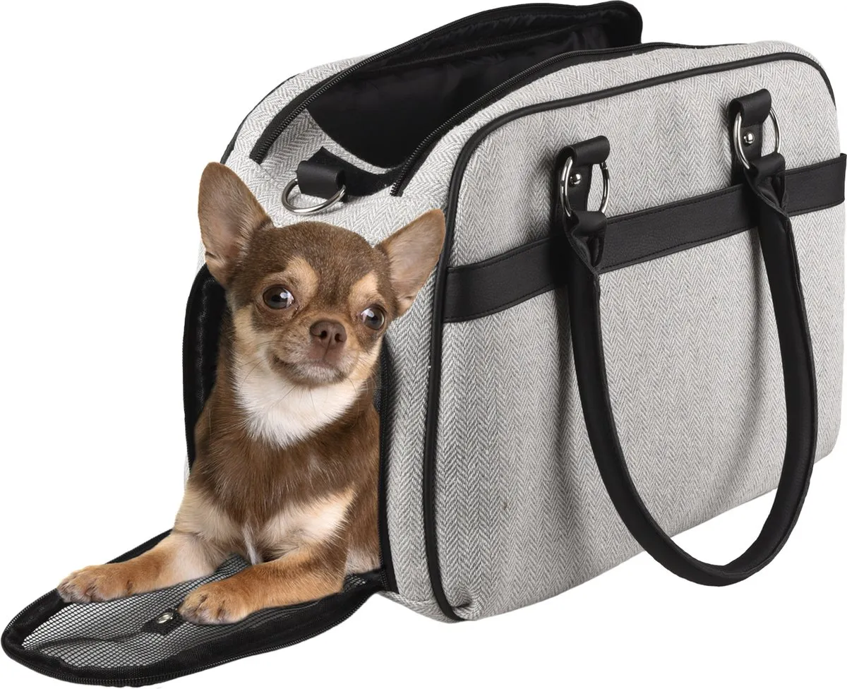 Flamingo Justine Draagtas voor Honden & Katten - 44x23x32cm - Grijs