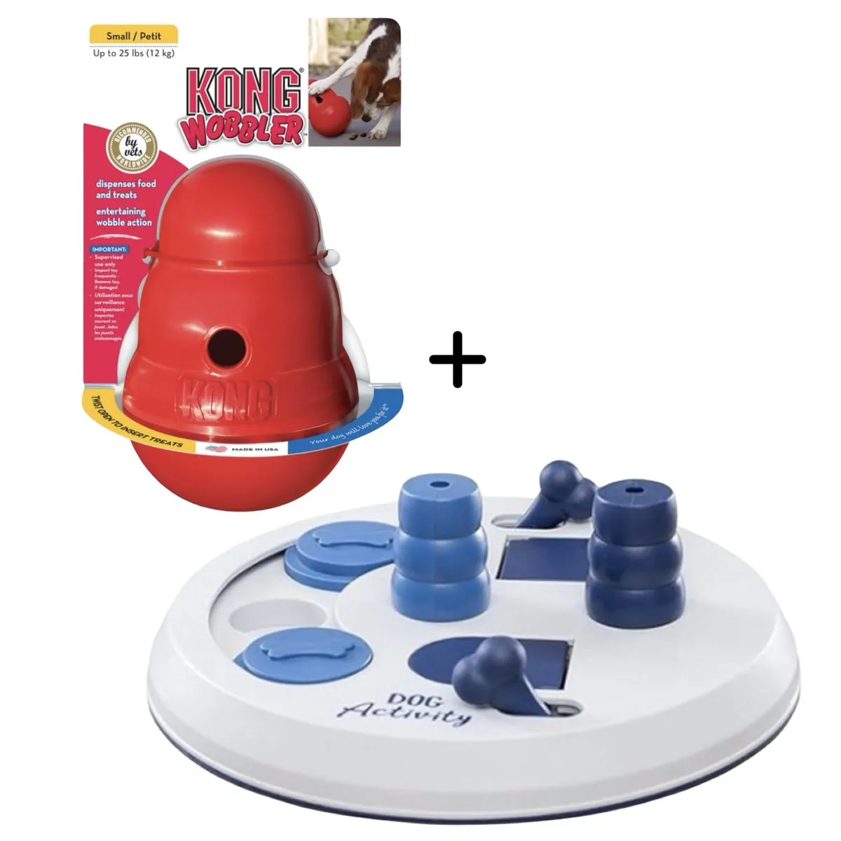 KONG Trixie Dog Activity Flip Board + Wobbler Rood
